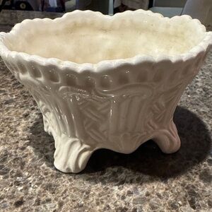 Italian Elegant White Ceramic Planter /Bowl